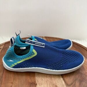 Speedo Junior Surfwalker Water Shoes Kids Size‎ M 2/3 Blue Aqua Slip On